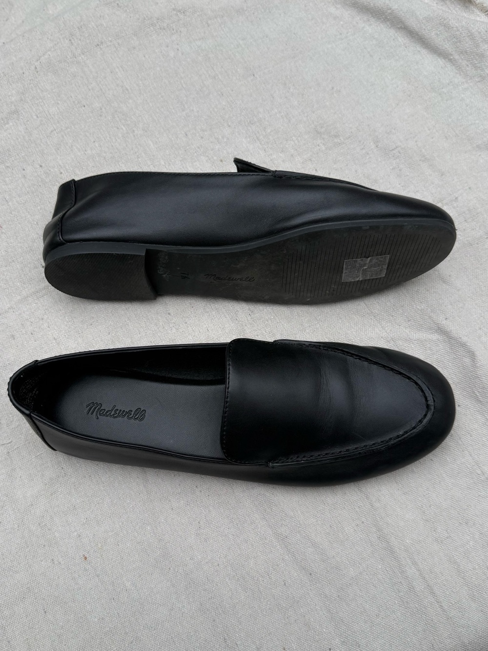Madewell Black Leather Slip-On Mules - Picture 6 of 7